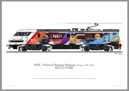 Print No. 819: 91105 National Railway Museum 50 Years